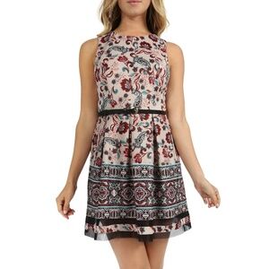 NWT Floral Pleated Scuba Dress